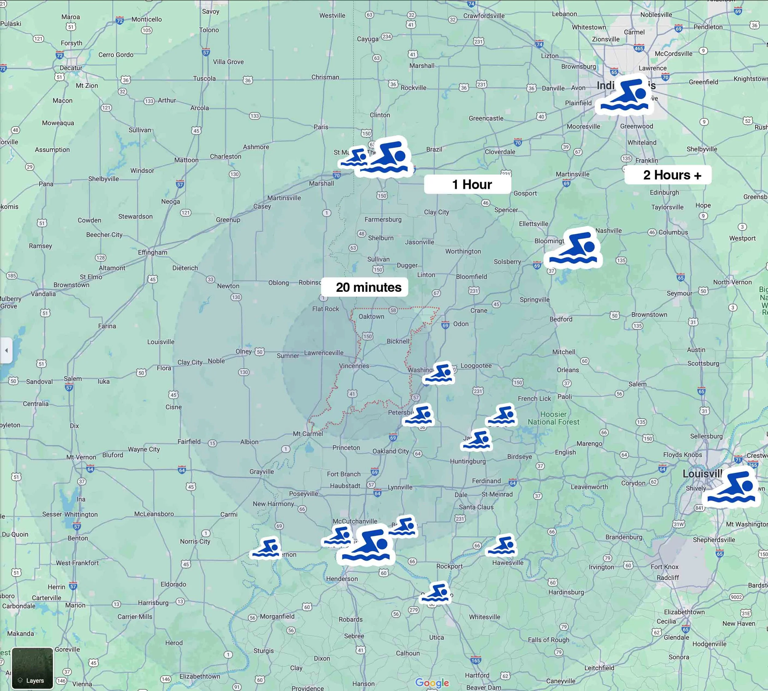 Where the county swims in the winter